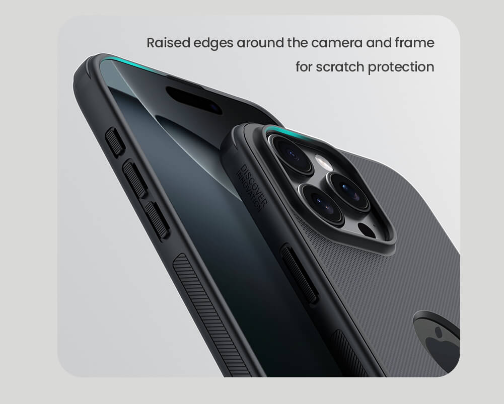 Camera and screen edge protection design with raised bezels on matte finish iPhone cover for iphone 16 cover