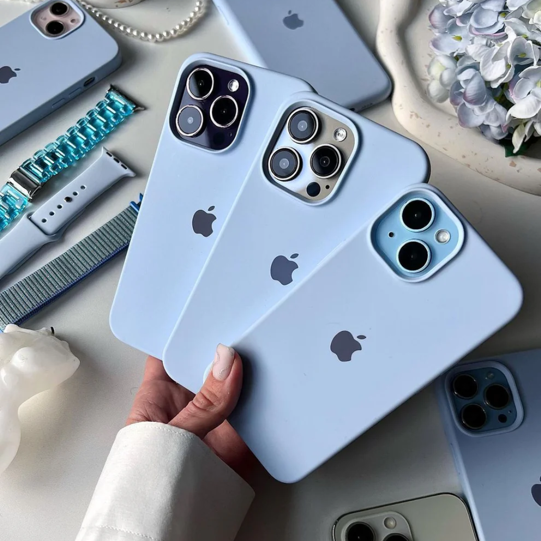 Blue protective case for iPhone covers, iphone 15 pro max cover featuring a slim profile and elegant design, perfect for everyday use.