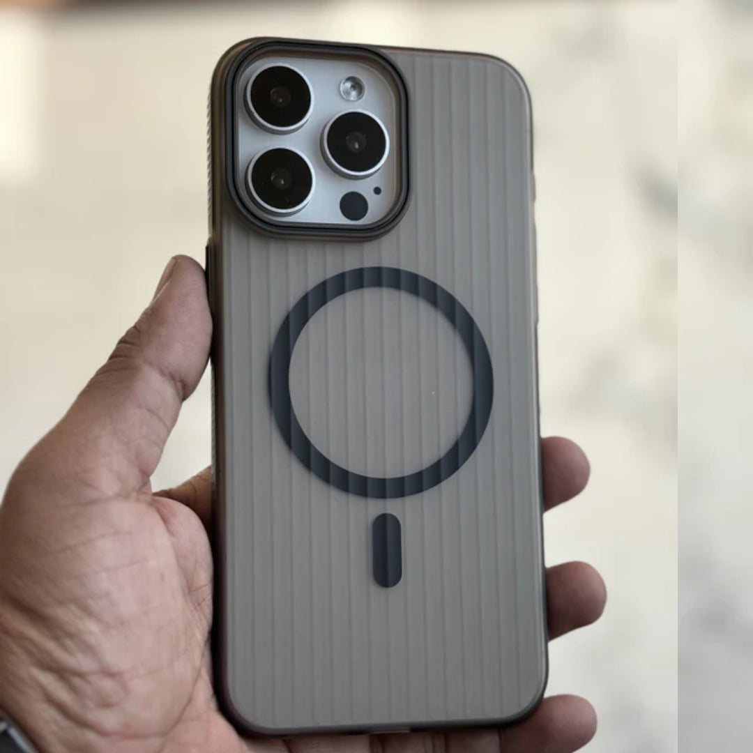 MagSafe Compatible iPhone Cover with Ribbed Matte Finish Offers seamless MagSafe charging and enhanced grip with a sleek, textured back design for iphone 16 pro max cover