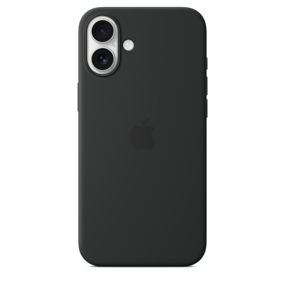 Matte black silicone iPhone case for iphone 16 plus cover Durable, stylish, and snug fit apple cover