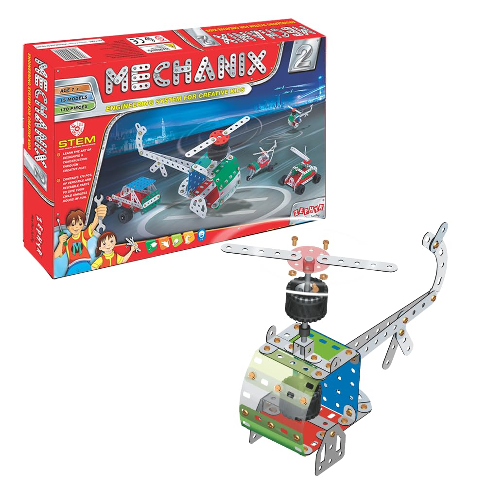 Zephyr Mechanix 2 Engineering System For Creative Kids (170 Pieces)