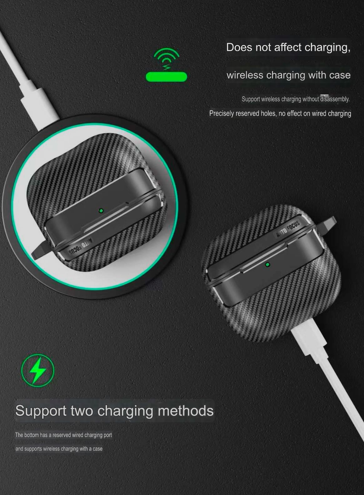 airpod cover case ka stylish carbon fiber case – scratch aur girne se suraksha deta hai