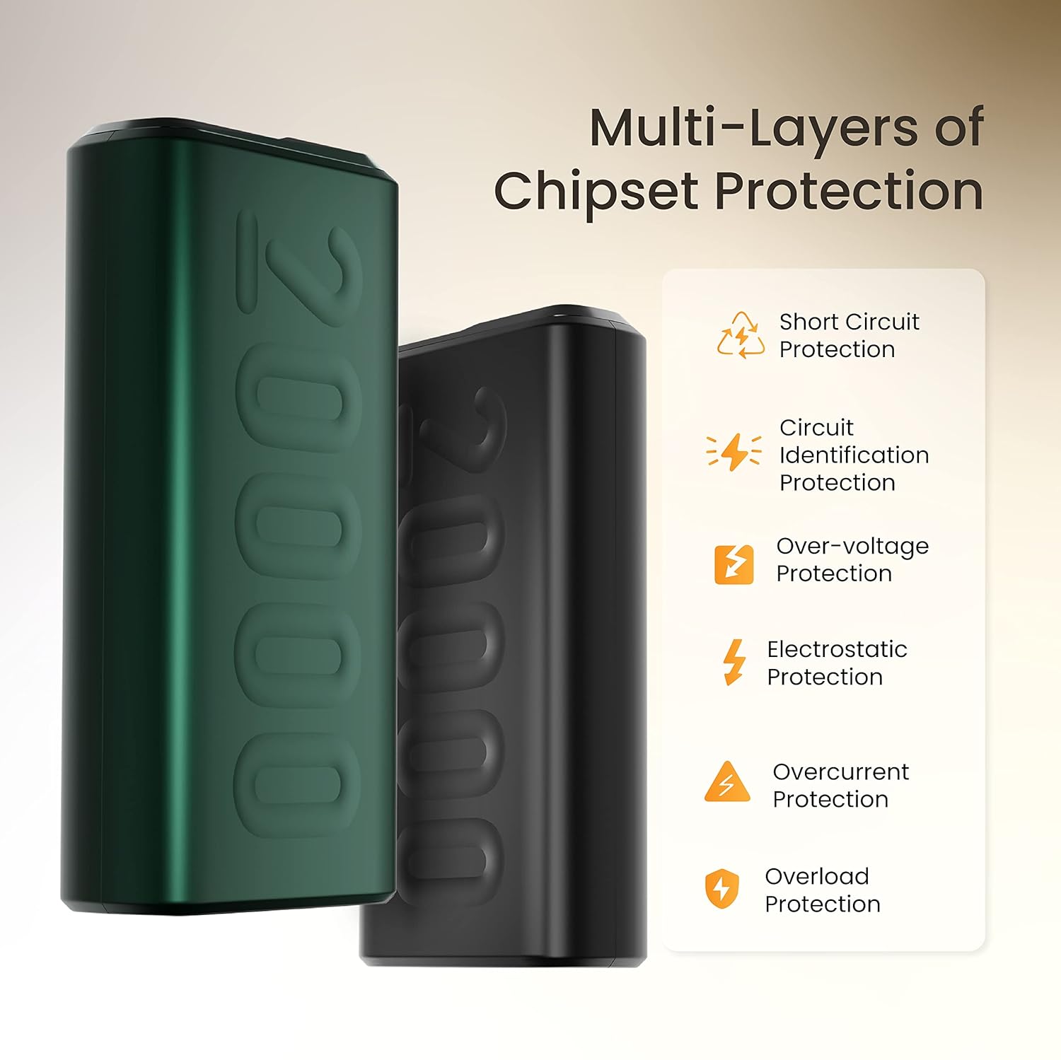 Multilayer chipset power bank that protects and ensures safe charging with overvoltage and short circuit protection