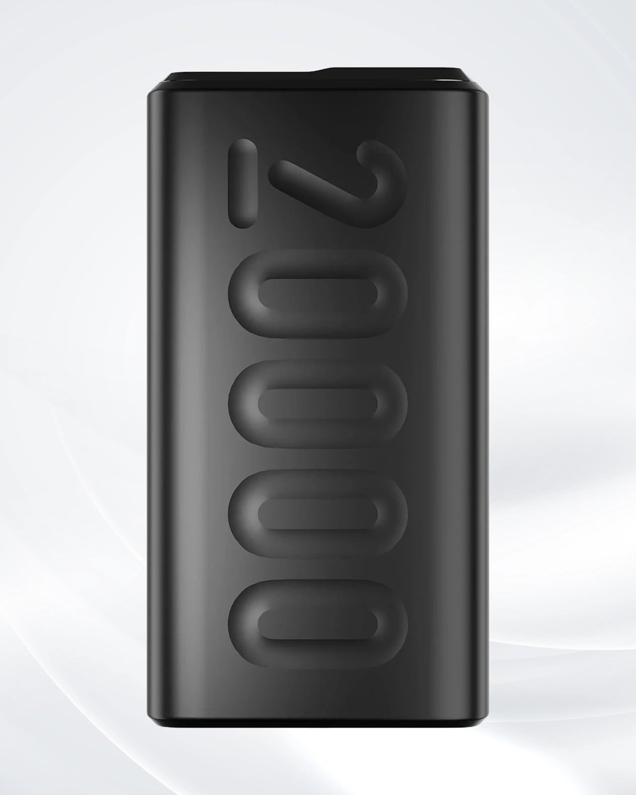 High capacity 20000mAh power bank with sleek black design for long-lasting device charging