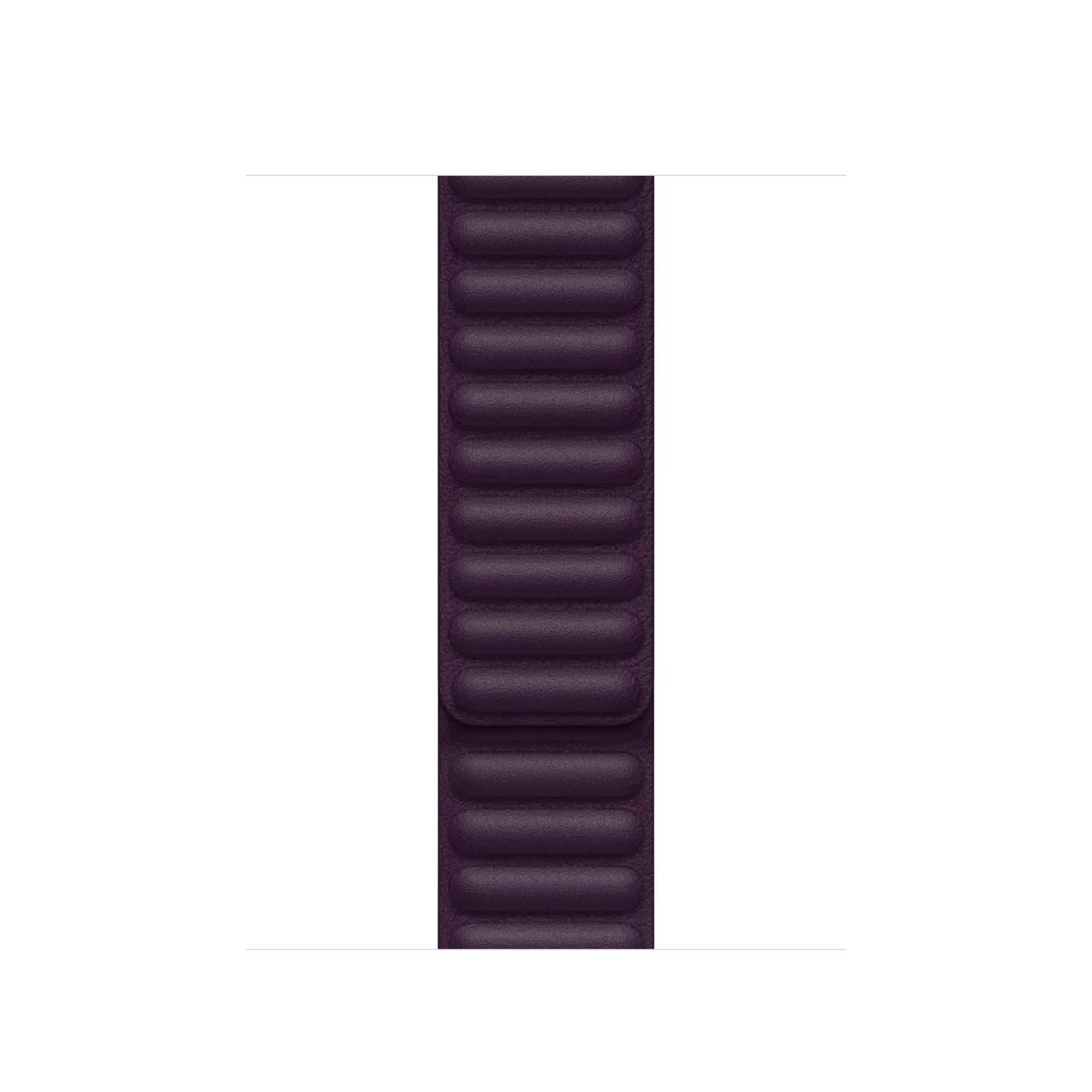 Deep cherry coloured leather Apple Watch straps well cushioned and ribbed texture