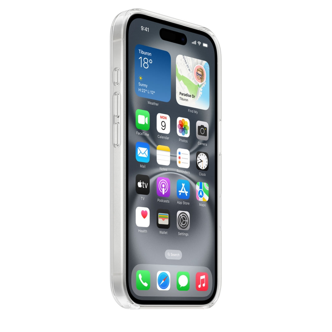 Transparent MagSafe iPhone case for iphone 16 back cover. Ultra thin and precise fit mobile cover