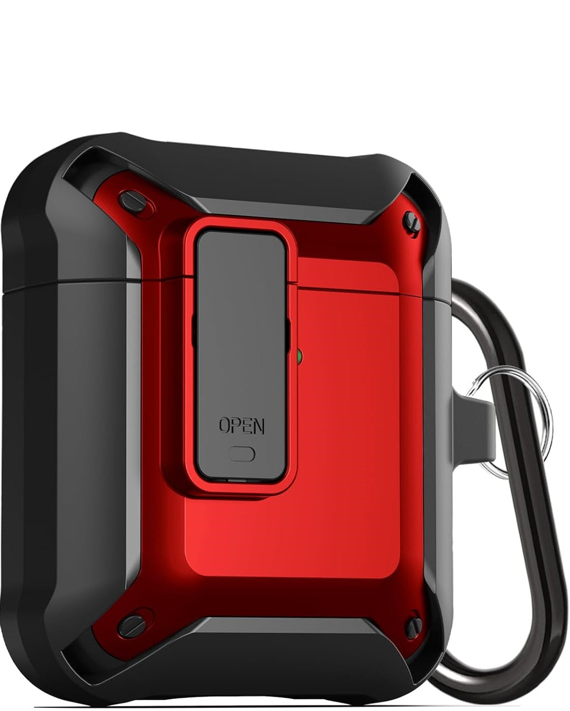 Shockproof protective case with secure lock and carabiner clip for airpods 2nd generation case