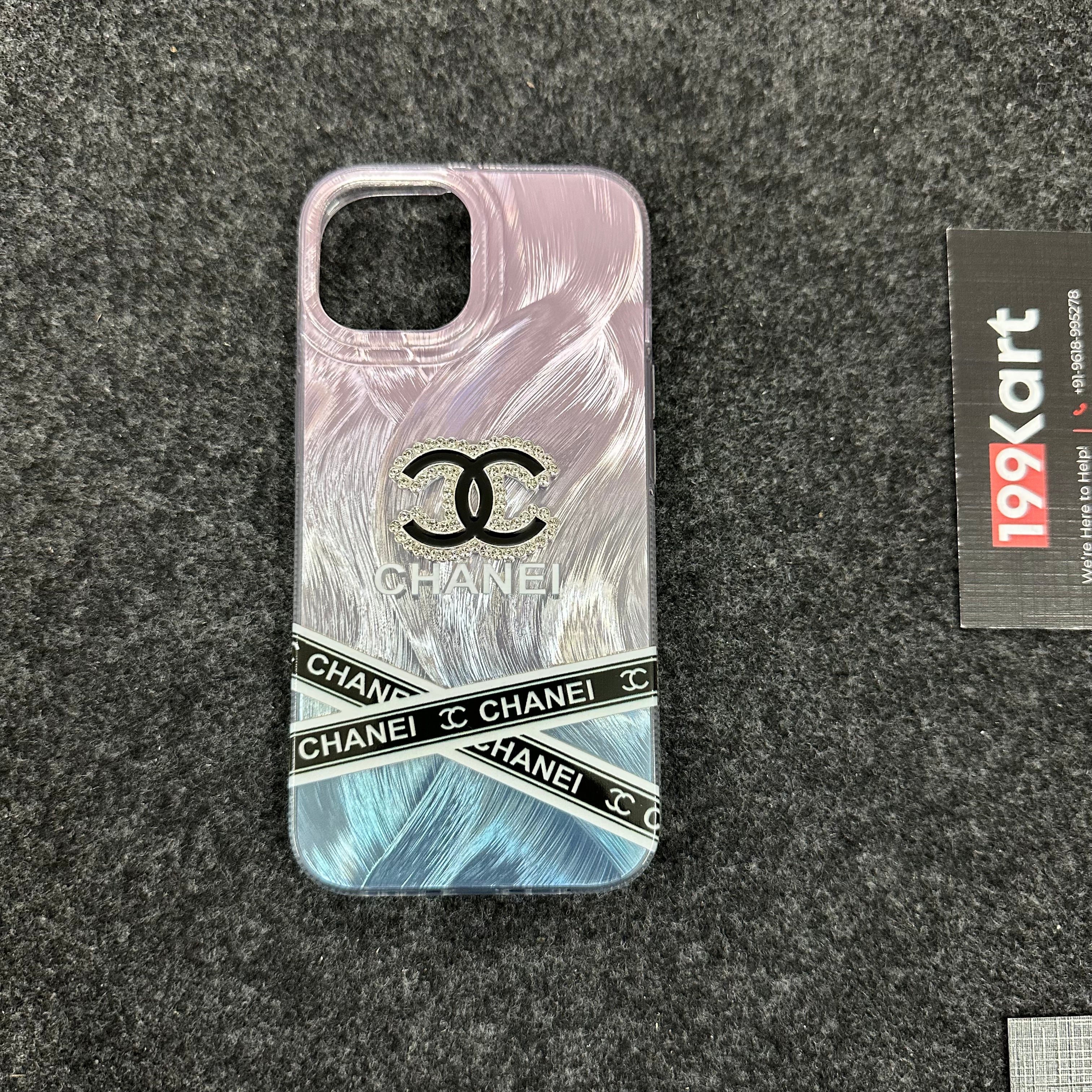 Chic and fashionable Chanel inspired iPhone case, iphone 15 case featuring aesthetic electroplating and a premium grip