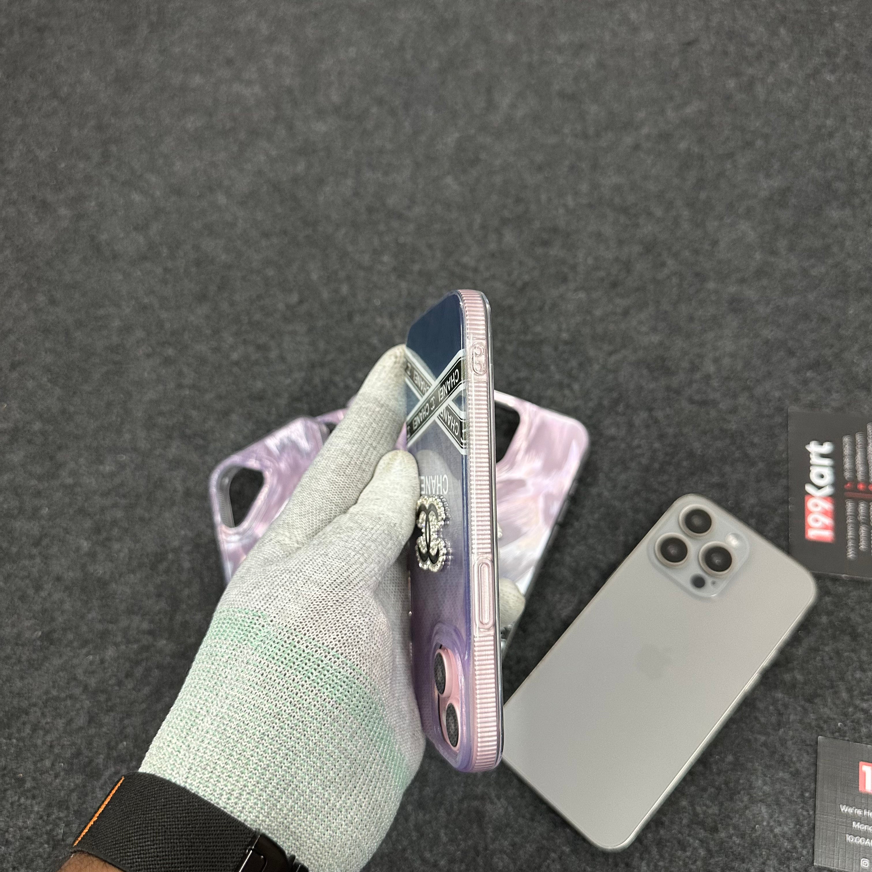 High end Chanel electroplated case, iphone 16 cover featuring scratch resistant coating and a sophisticated metallic design