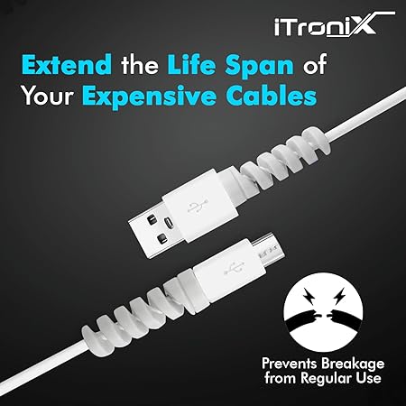 Four colorful silicone protectors for charging cables and earphones, designed to Extend the Life span of Your Expensive Cables