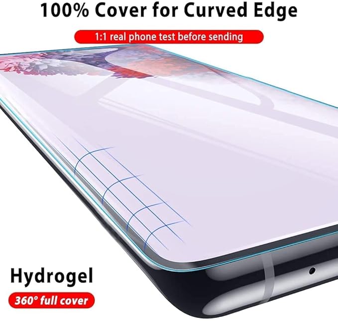 Hydrogel tempered glass covering curved edges Full coverage transparent screen guard with edge to edge protection for smartphones