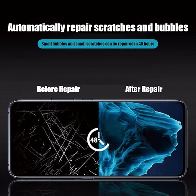 hydrogel tempered glass that automatically repairs scratches and bubbles