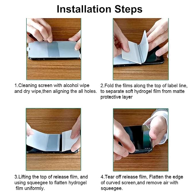 Hydrogel installation guide Step by step instructions for applying the flexible and durable screen guard