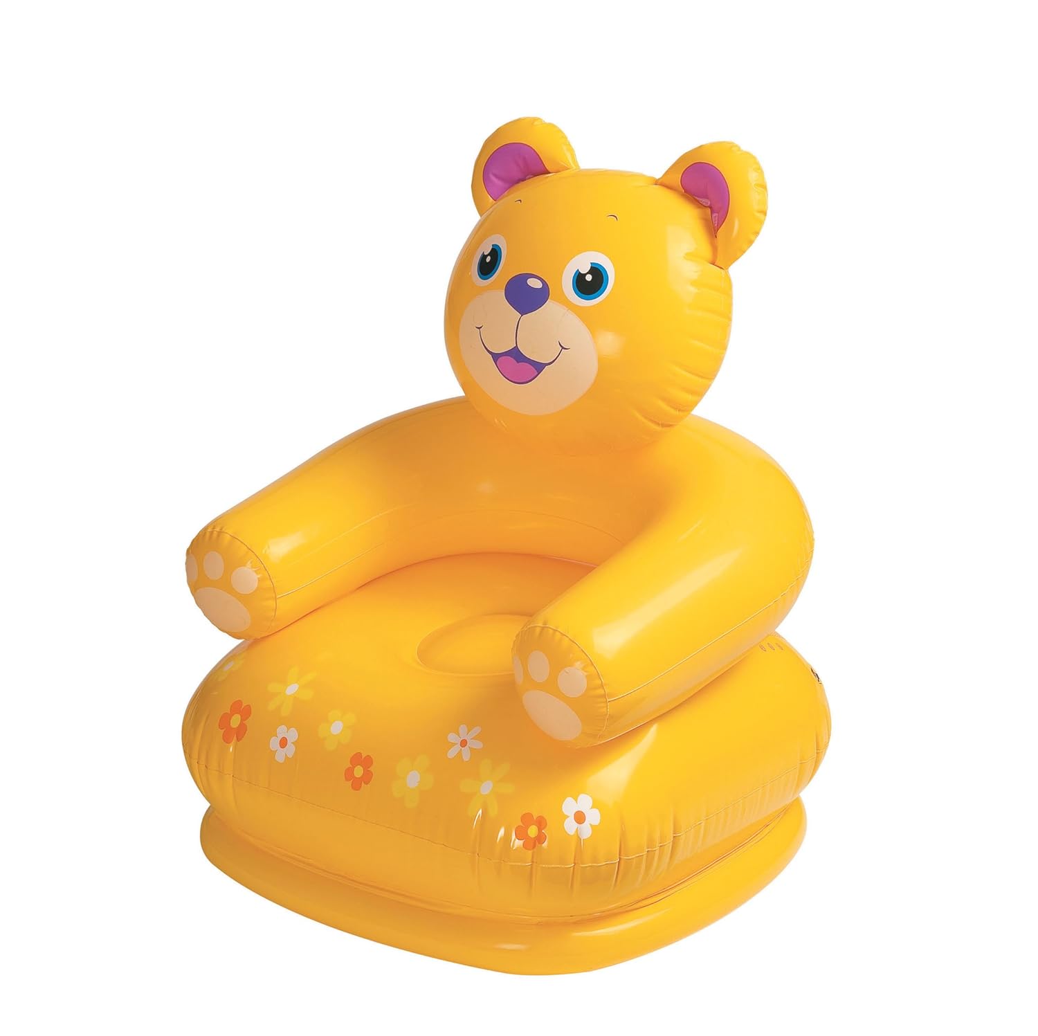 Intex inflatable bear chair for kids, featuring a soft and supportive design for playful comfort