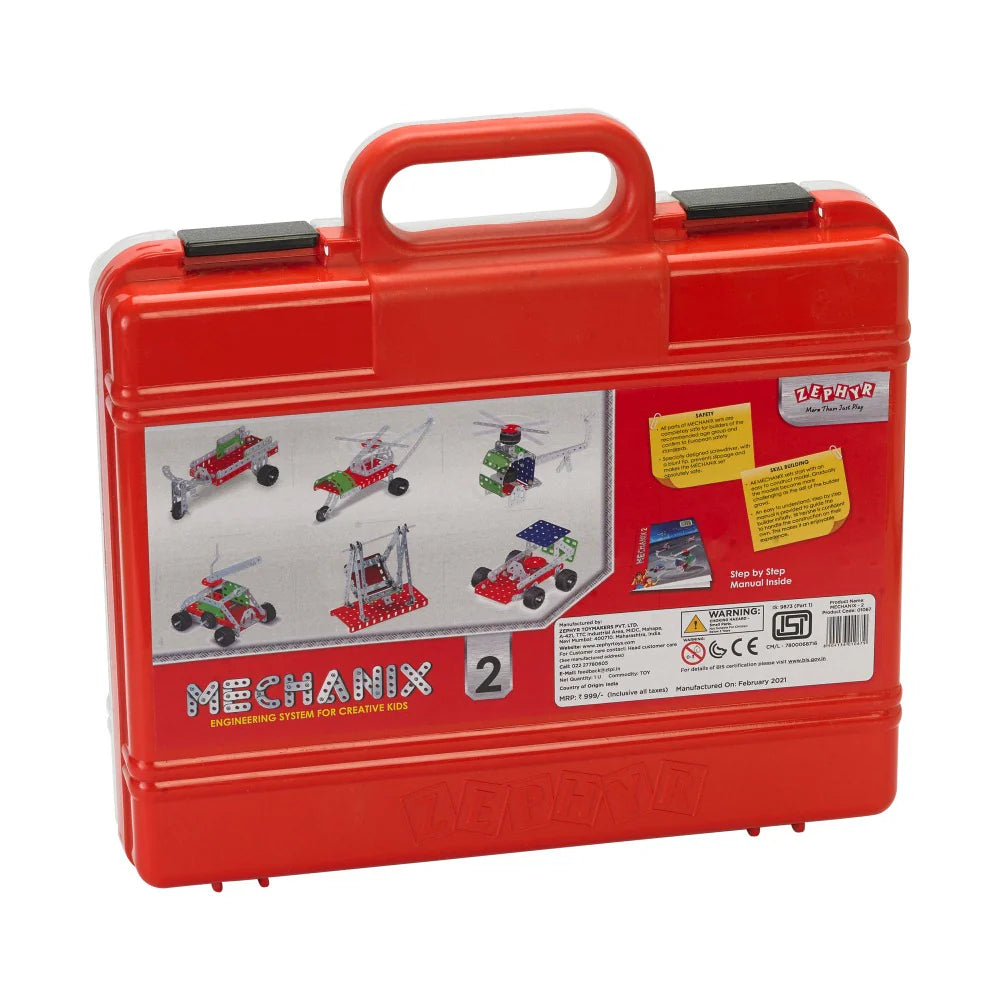 A box containing various tools and nuts, accompanied by a set of clear instructions for assembly or use.