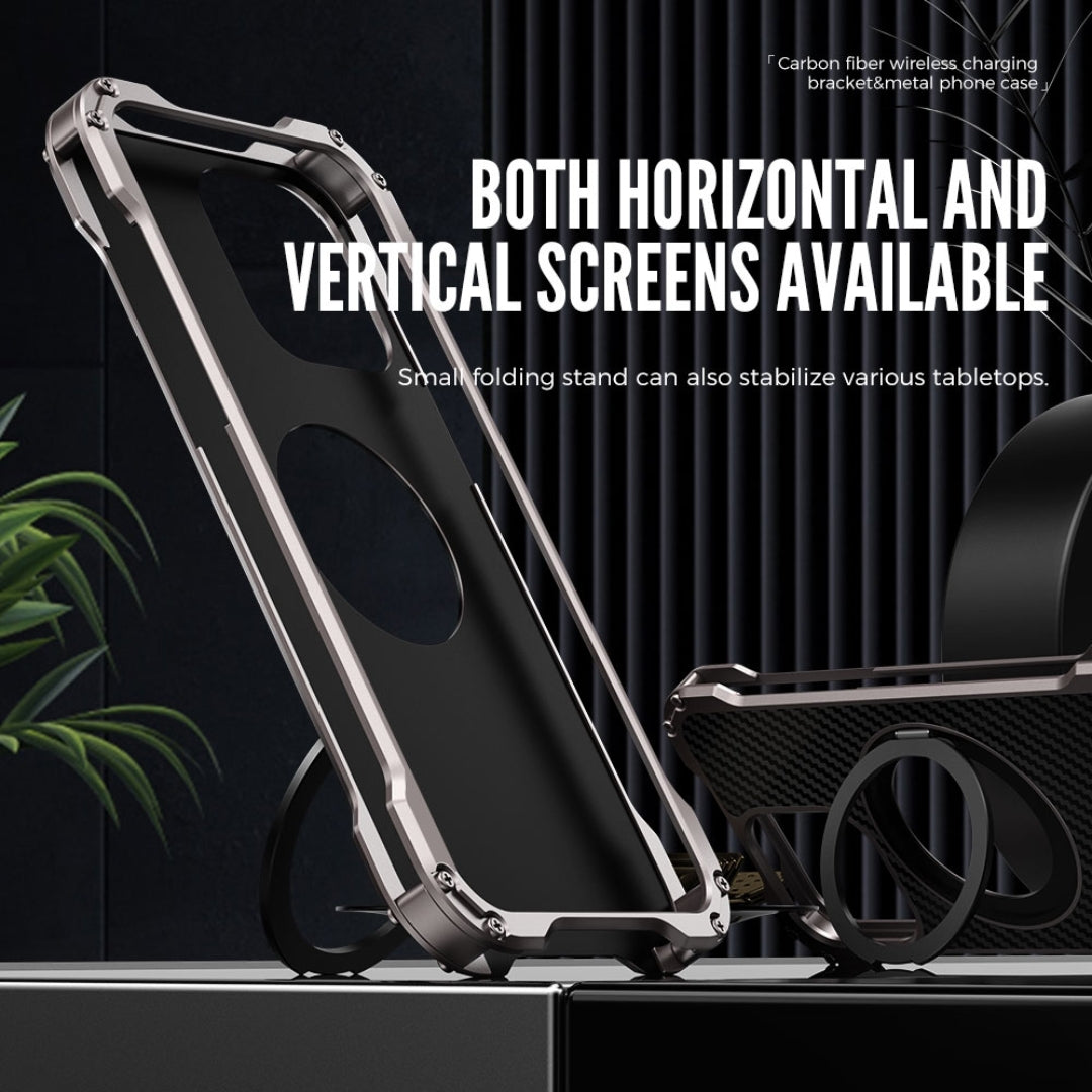 Multi position iPhone case with kickstand feature for both horizontal and vertical display orientations for iphone 15 pro max cover