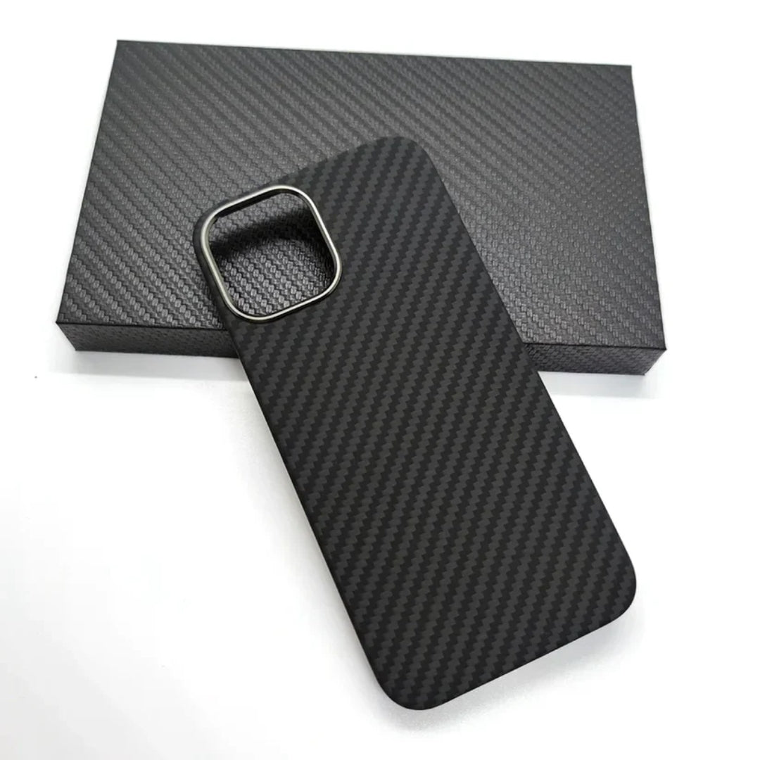 Lightweight and tough mobile case with carbon fiber finish for long lasting color and protection for iphone 15 pro max cover