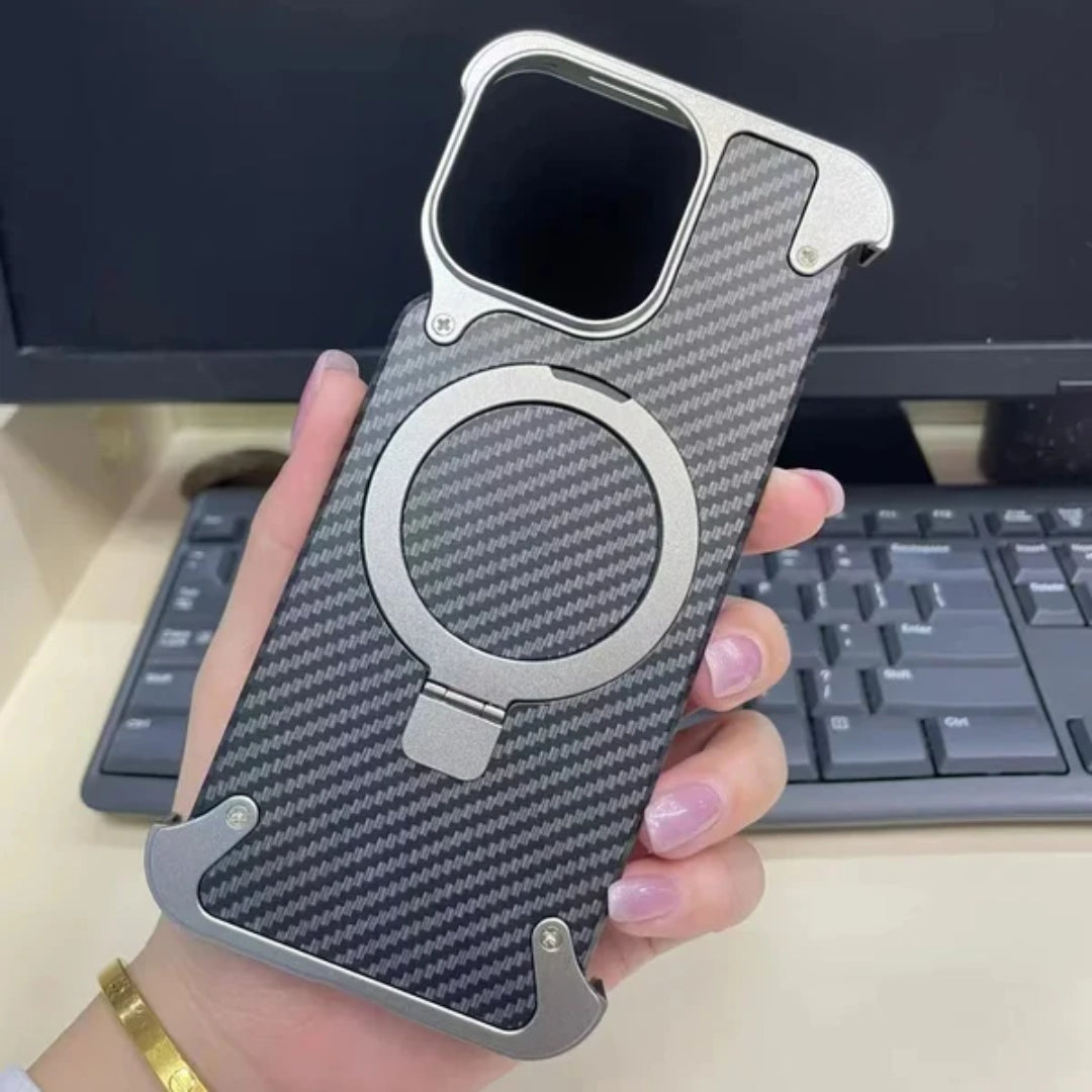 Durable carbon fiber iPhone case, iphone 15 pro max cover offering raised camera protection and military grade drop resistance