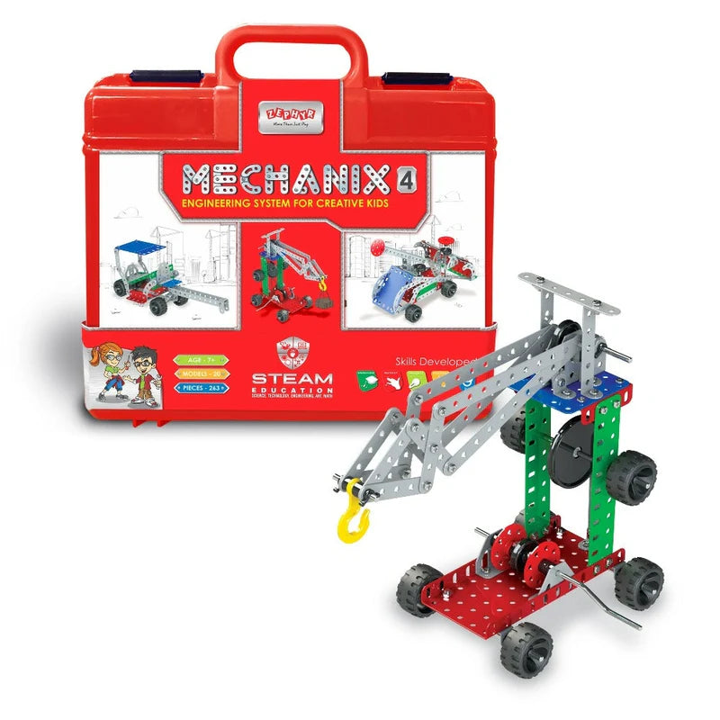 A mechanics kit neatly packaged, showcasing various tools and components inside a clear plastic box