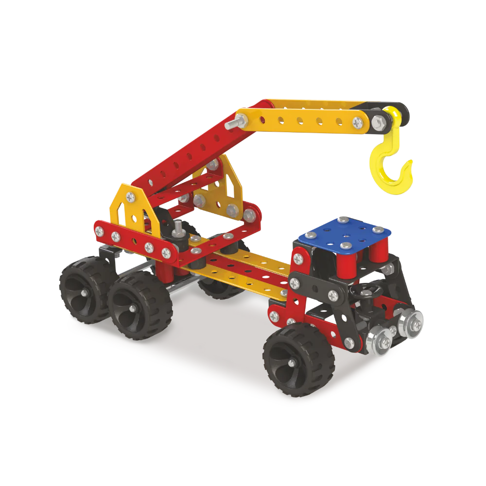 A vibrant tow truck both positioned perfect for imaginative play