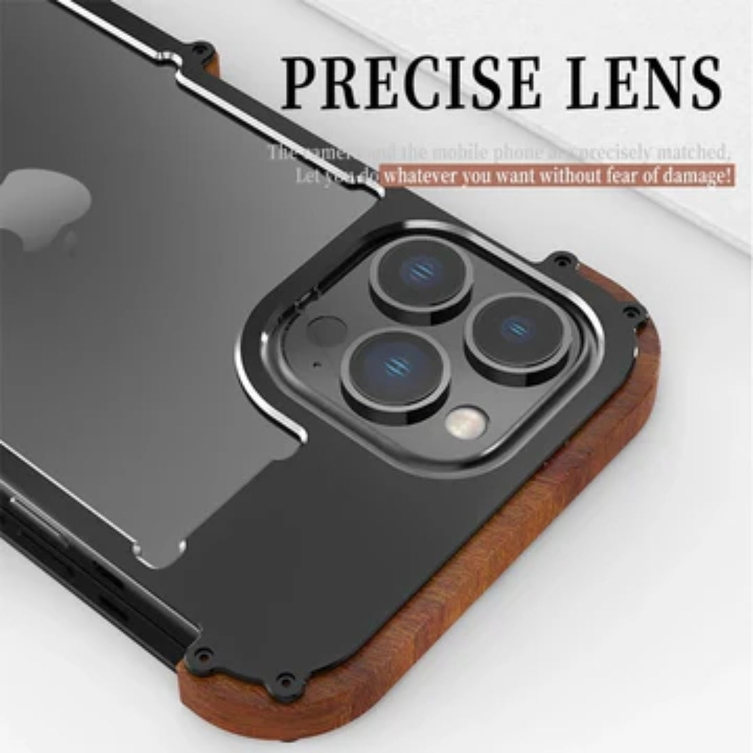 Close up view of the iPhone cases camera lens with a durable iphone 15 pro max cover showcasing precise lens cutout for secure fitting