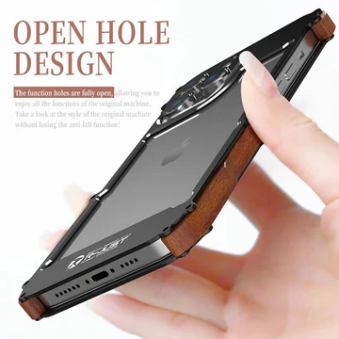 Side view of the iPhone cover showing open hole design for easy access to all ports and functions for iphone 15 pro max cover