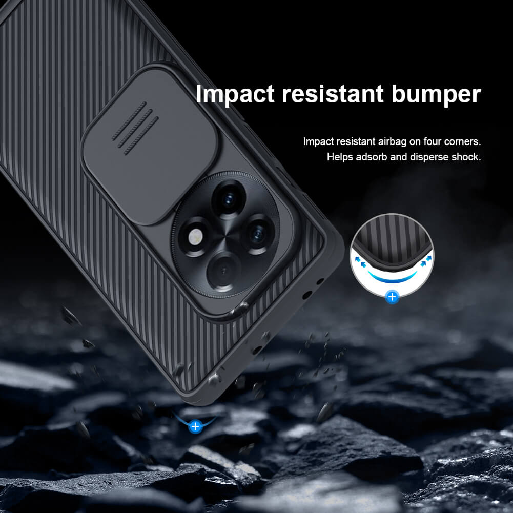 Impact resistant bumper corners designed to absorb shocks and protect the phone from drops for oneplus 11