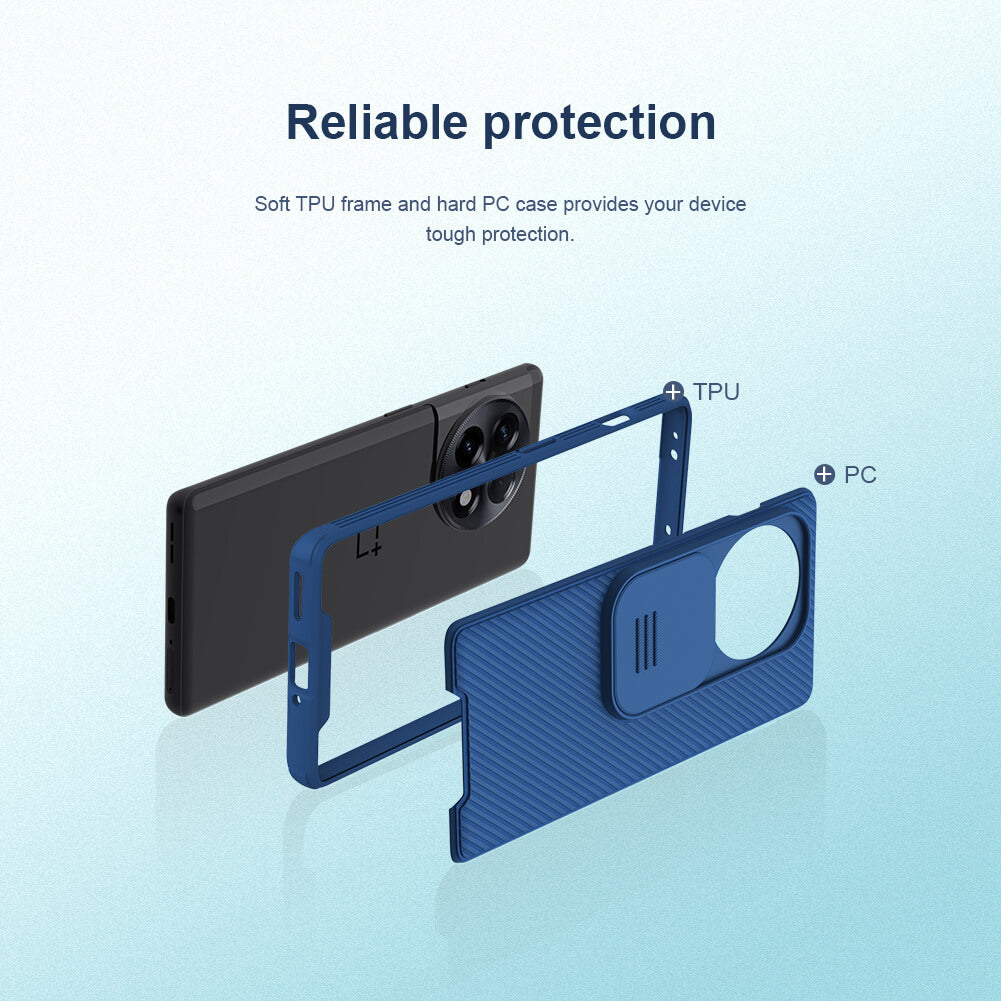 Exploded view of the dual layer case showing the soft TPU inner shell and hard PC outer frame for reliable protection for oneplus ace 2