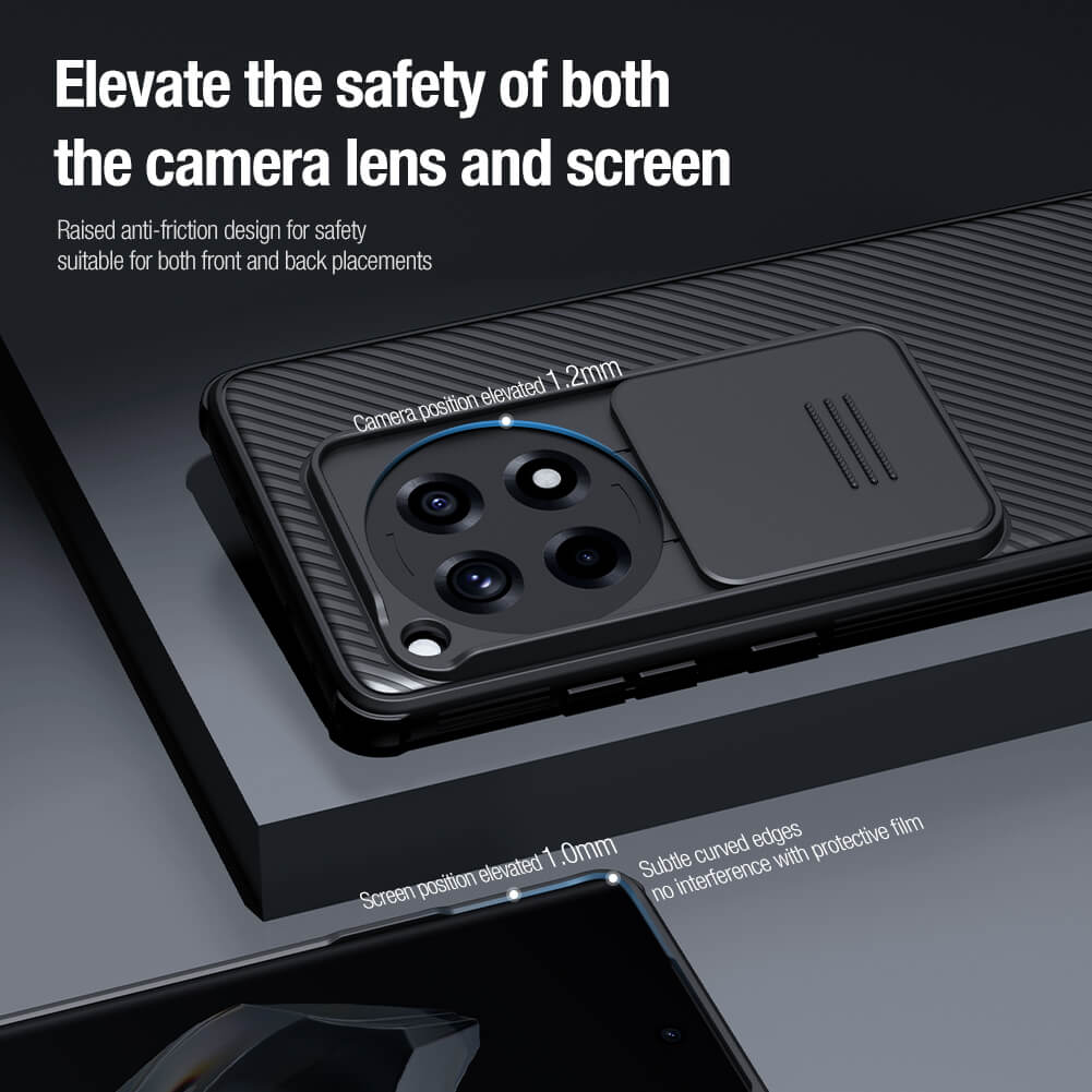 Elevate the safety of both the camera lens and screen Raised anti fall design for safety, oneplus 12R suitable for both front and back placements
