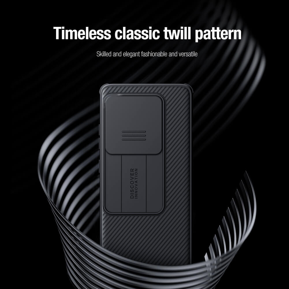 Styled with a timeless twill pattern, this OnePlus 12R back cover combines elegance with functional durability