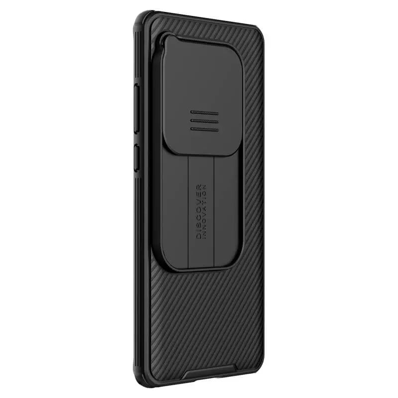 phone case for oneplus 12R features a ribbed texture design on the sides for an anti slip grip and comfortable handling