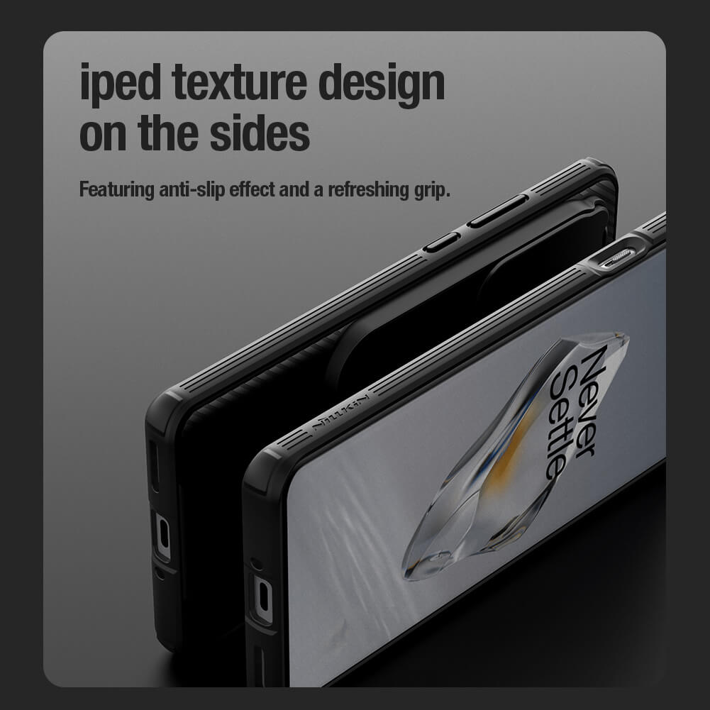 iped texture design on the sides
Featuring anti slip effect and a refreshing grip for oneplus 12R