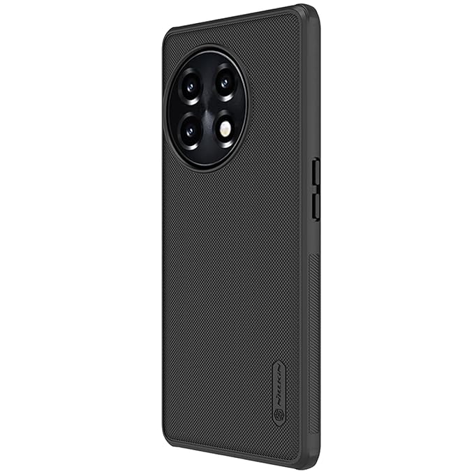 Angled side view of the black iPhone case showing the slim profile and sturdy material for Oneplus 11