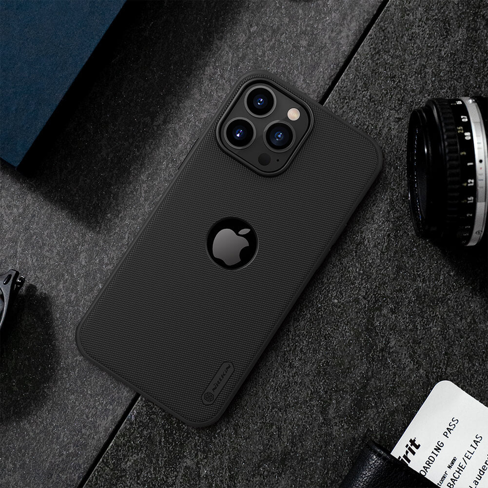 The Nillkin Super Frosted Shield Pro case is known for its durable PC and TPU materials for iphone 13 covers