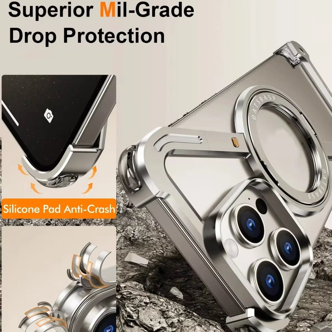 Sturdy iPhone cover with shockproof bumper edges and anti crash silicone pads, iphone 15 pro max cover offering military grade drop protection for your Apple device.