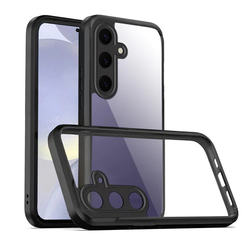 Samsung S23 FE back cover with elevated edges for extra protection and precise button cutouts, sleek and minimal.