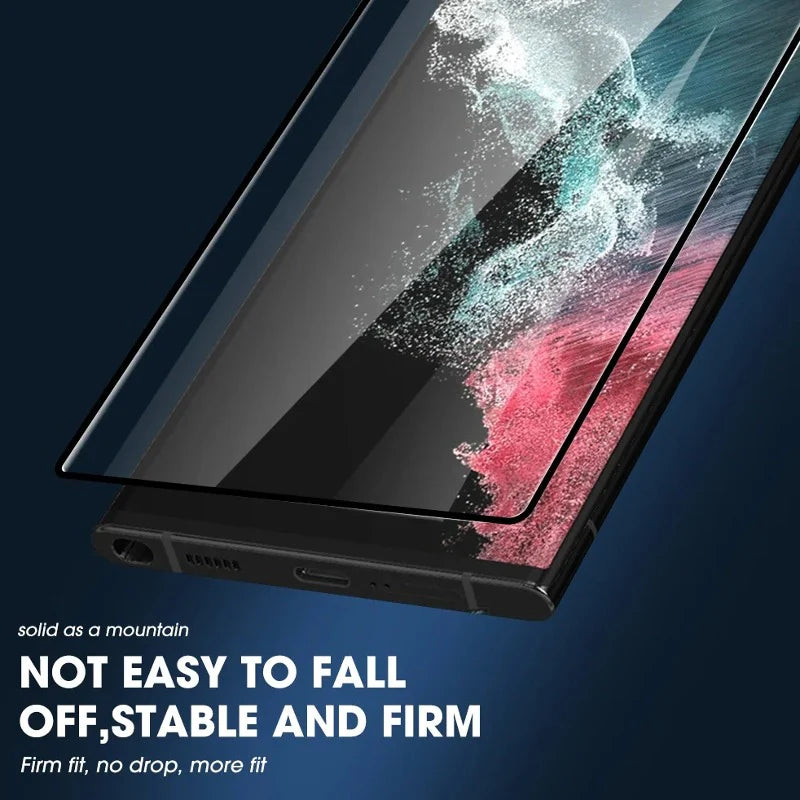 Strong S24 Ultra tempered glass protector, anti reflective, offers a stable, firm fit that prevents it from easily falling off