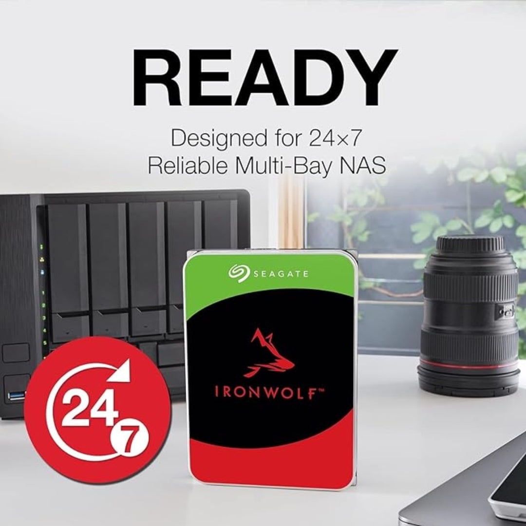 Seagate IronWolf NAS Hard drive designed for 24x7 work load with reliable Multi bay NAS