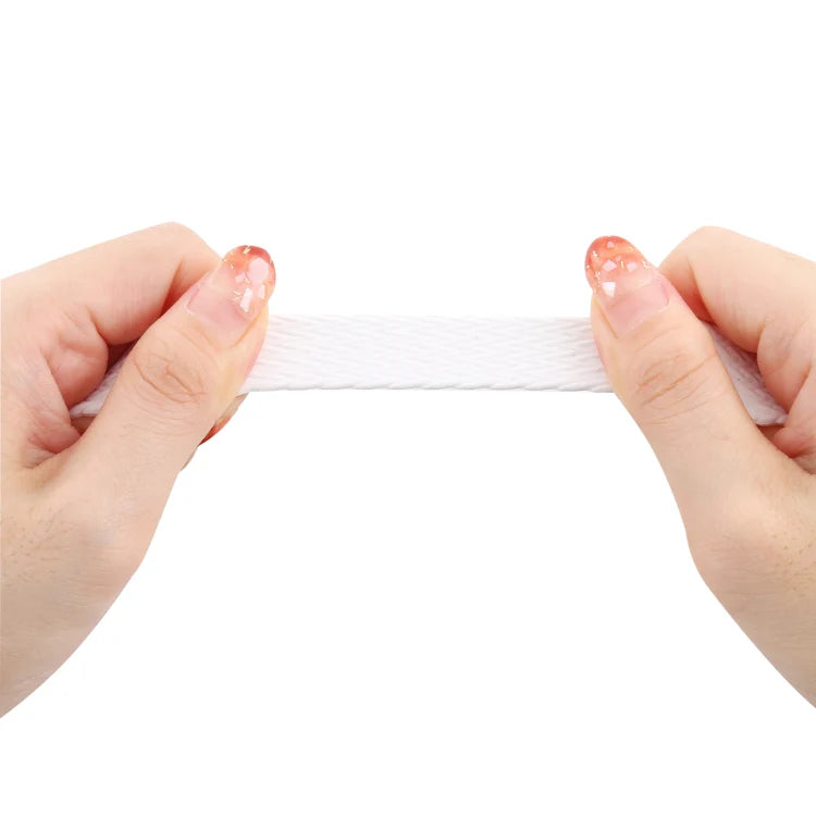 Single white braided apple watch straps showing flexible texture and smooth fit.