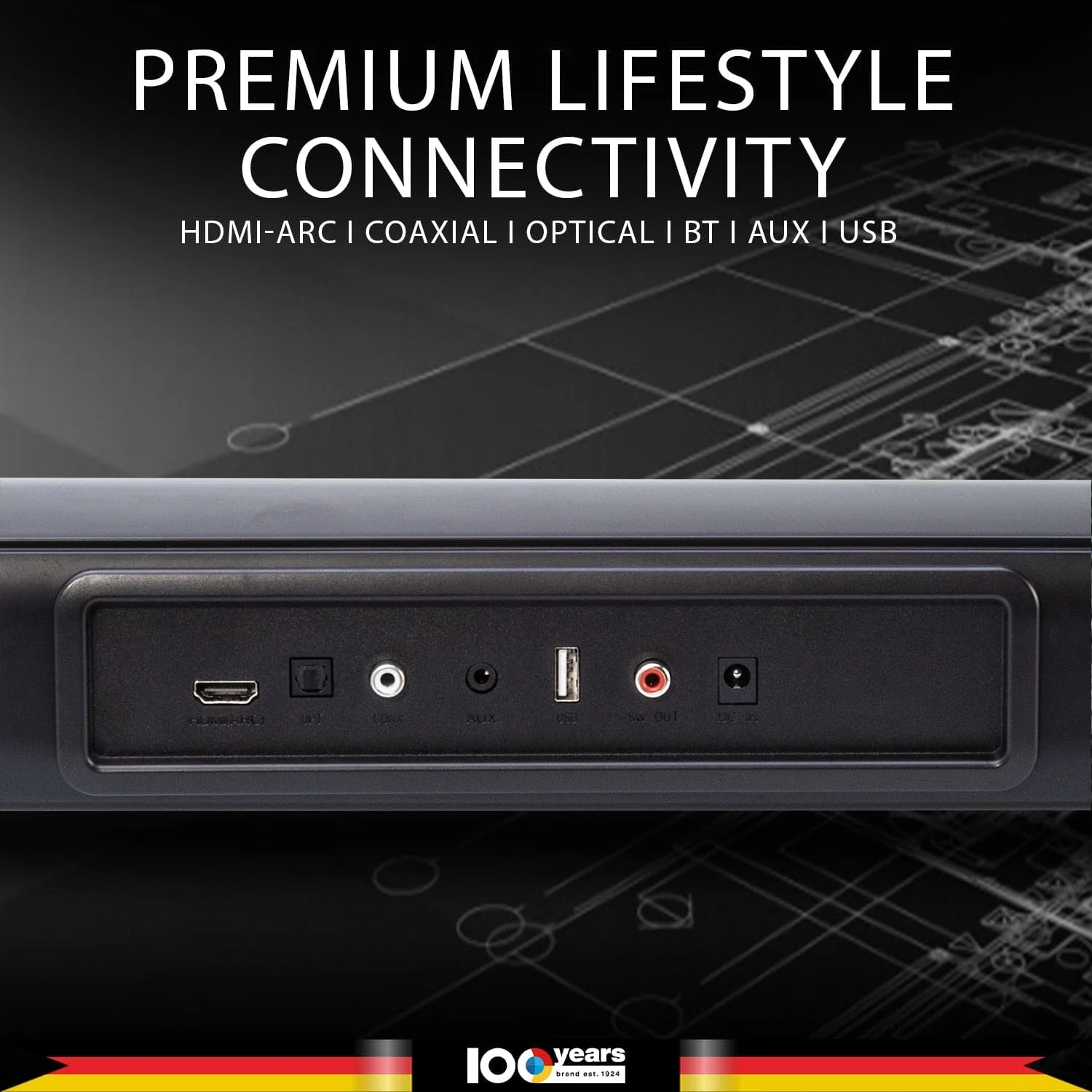 Close up of Sony HT S40R&