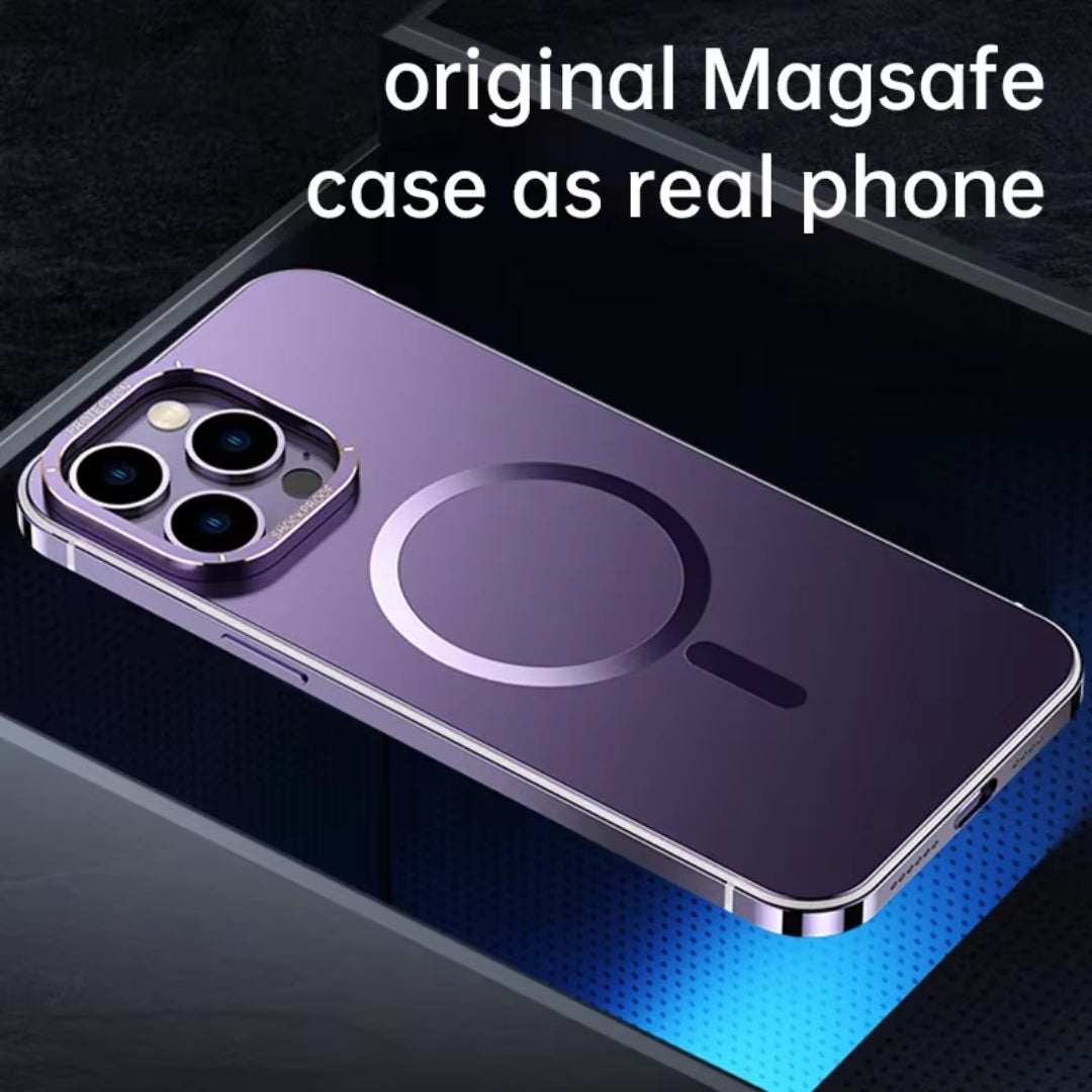 Purple MagSafe iPhone cover for iphone 15 pro max cover, mimicking the original phone look with bold magnetic ring detailing