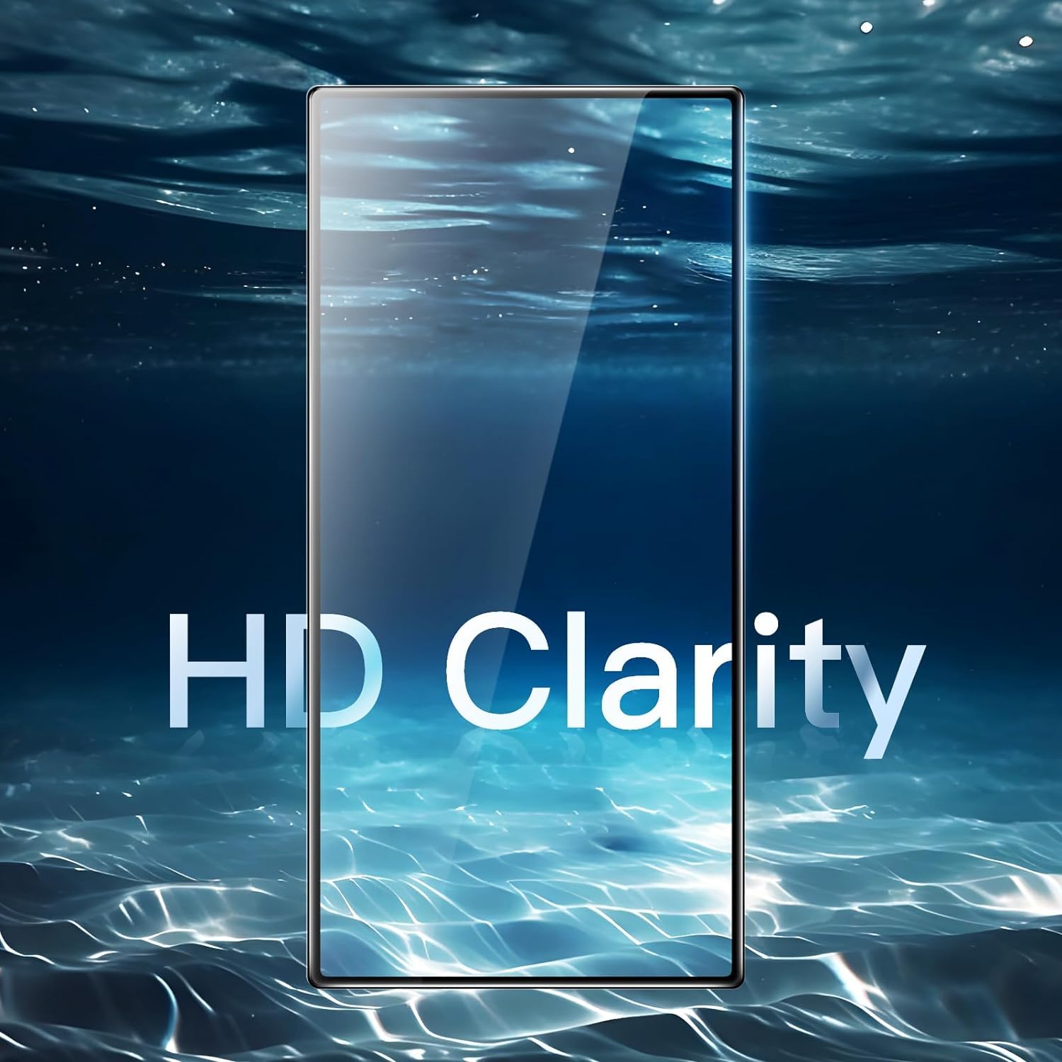 Close up of a S24 Ultra tempered glass showcasing its vibrant HD display and sleek design