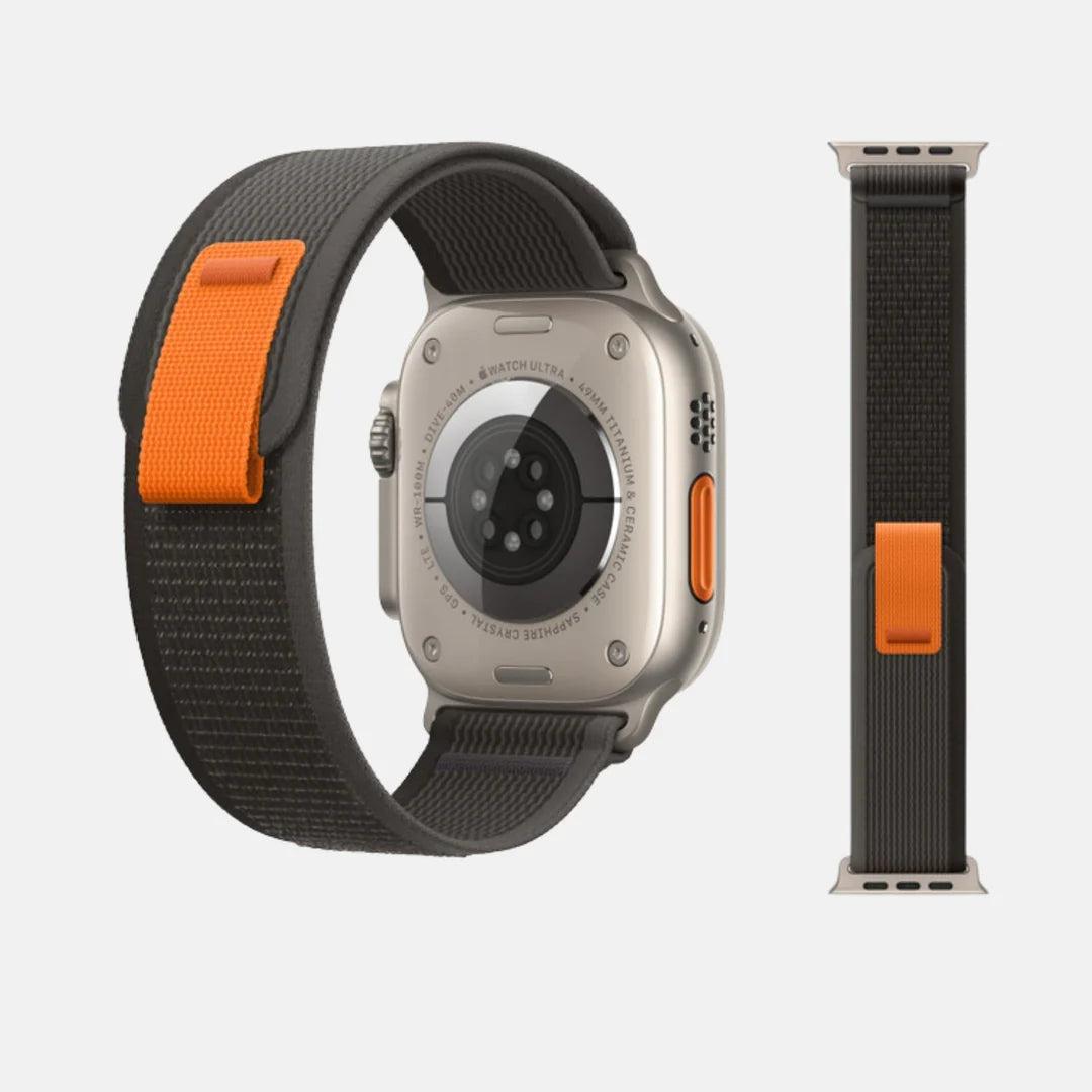 black trail loop apple watch straps that is light weight and breathable, ideal for comfort seekers