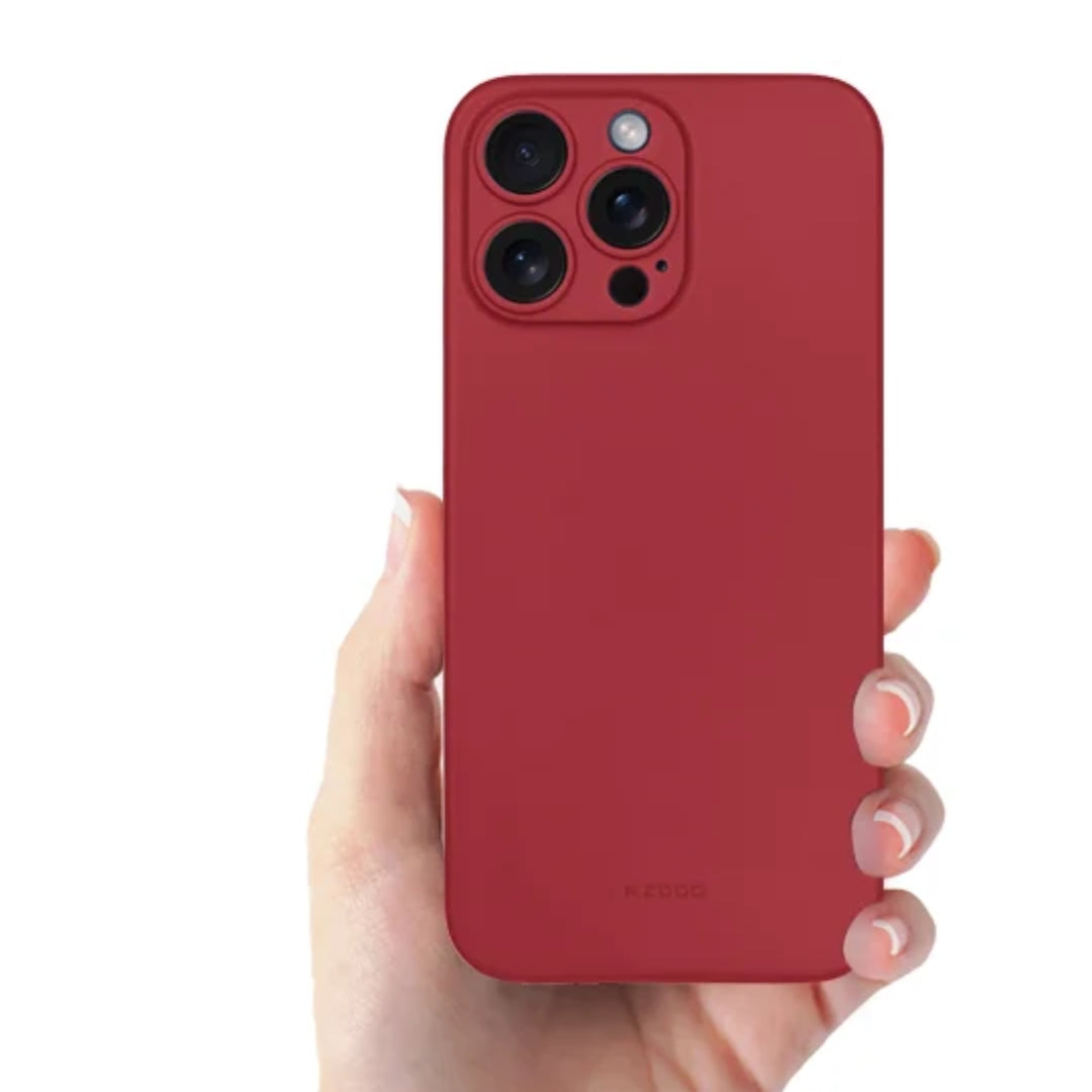 Streamlined red iPhone case that is ultra thin and incredibly light, iphone 15 pro max cases offering MagSafe compatibility for convenient attachment