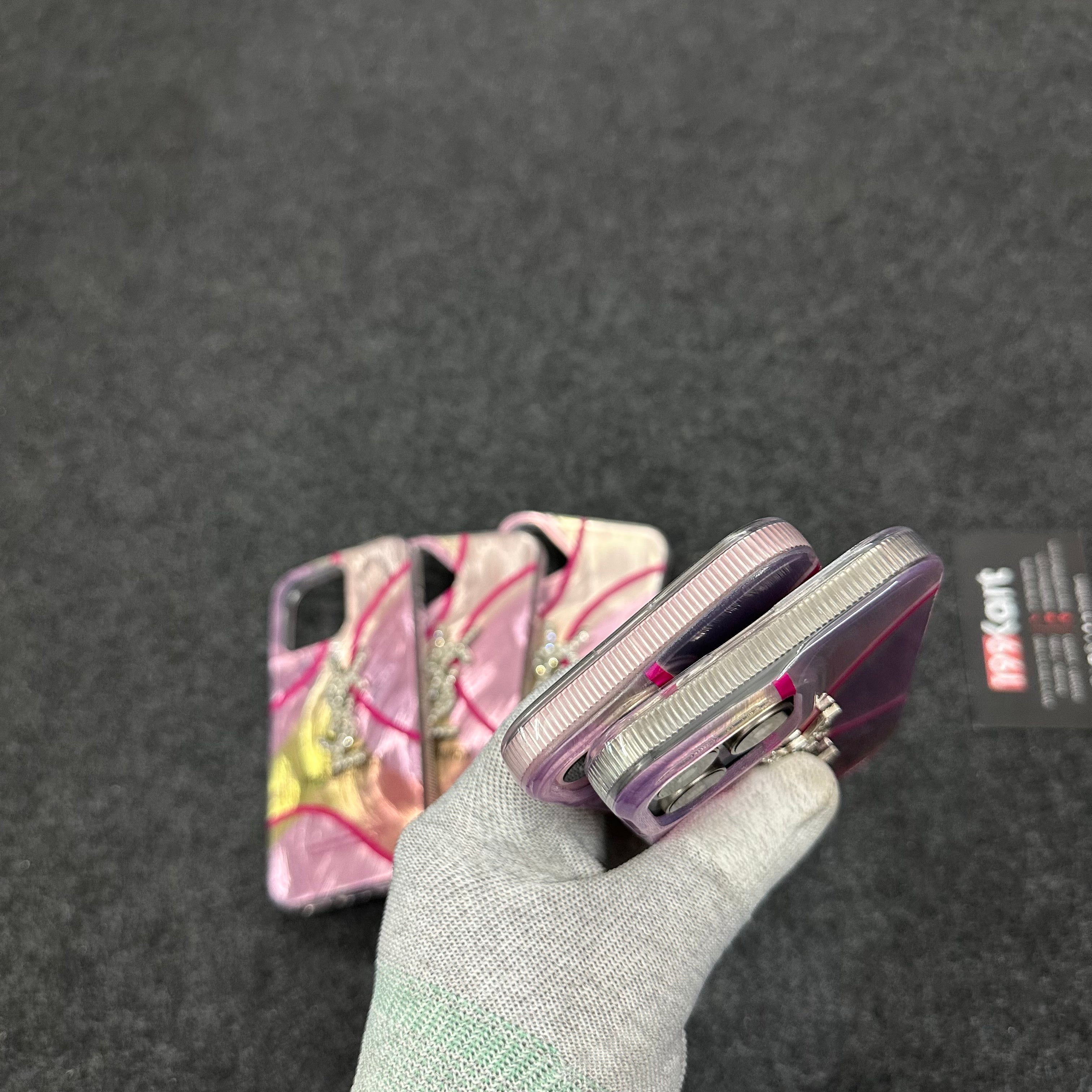 Exclusive YSL luxury iPhone case, iphone 15 cover designed with a modern metallic edge and high-quality craftsmanship.