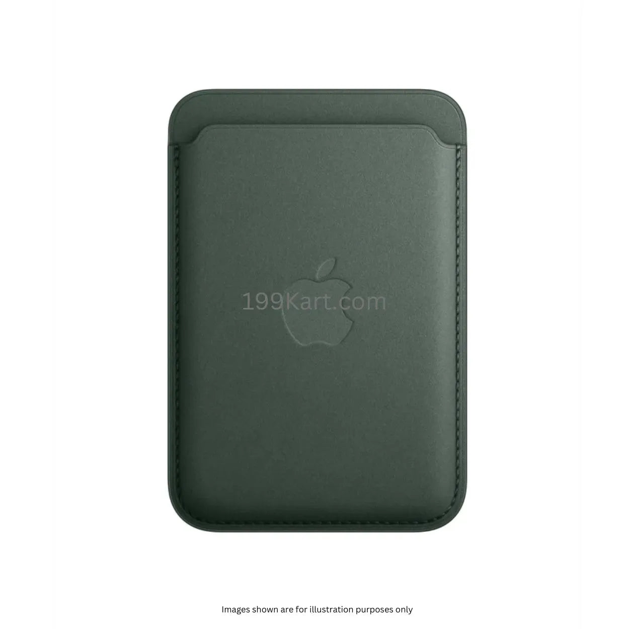 Rich green iPhone MagSafe wallet made with FineWoven material, card holder perfect for eco conscious, stylish users