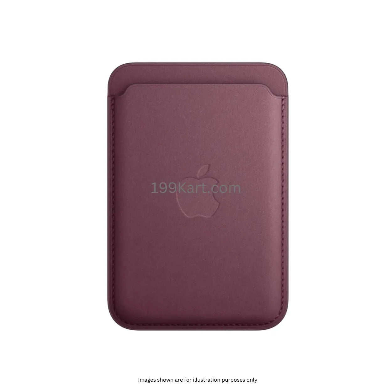 Luxurious purple FineWoven Apple wallet with MagSafe compatibility, card holder combining protection with everyday convenience