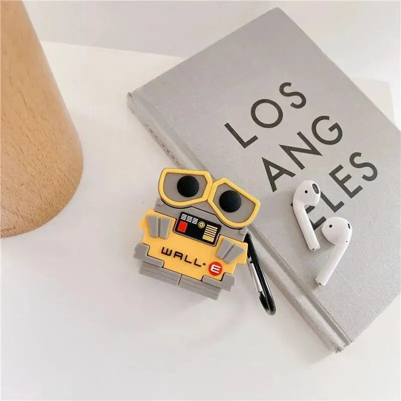 Airpods case cover with keychain lightweight airpod case with robot inspired look