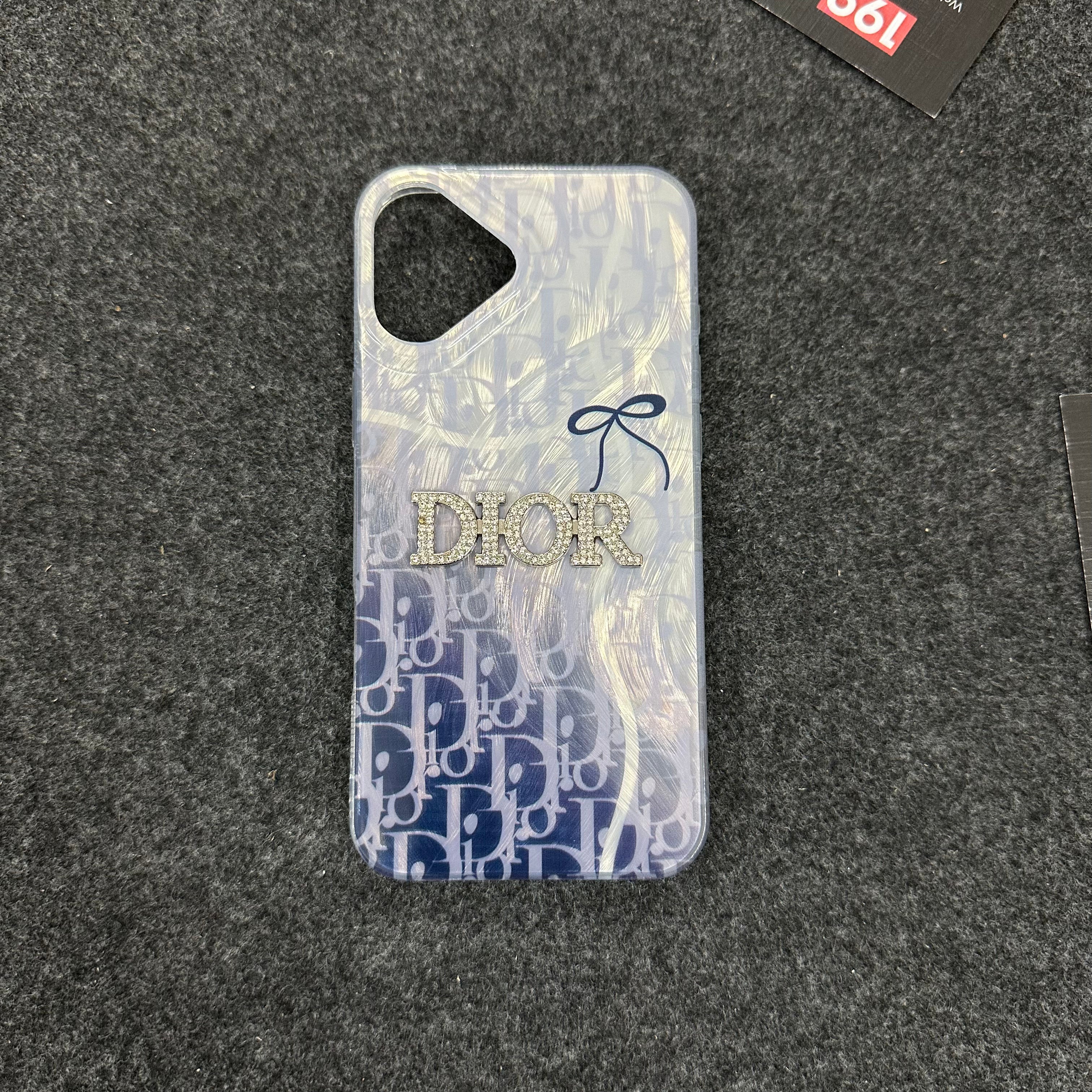 Premium Dior designer iPhone case, iphone 15 back cover built with scratch resistant coating and a sleek modern aesthetic.