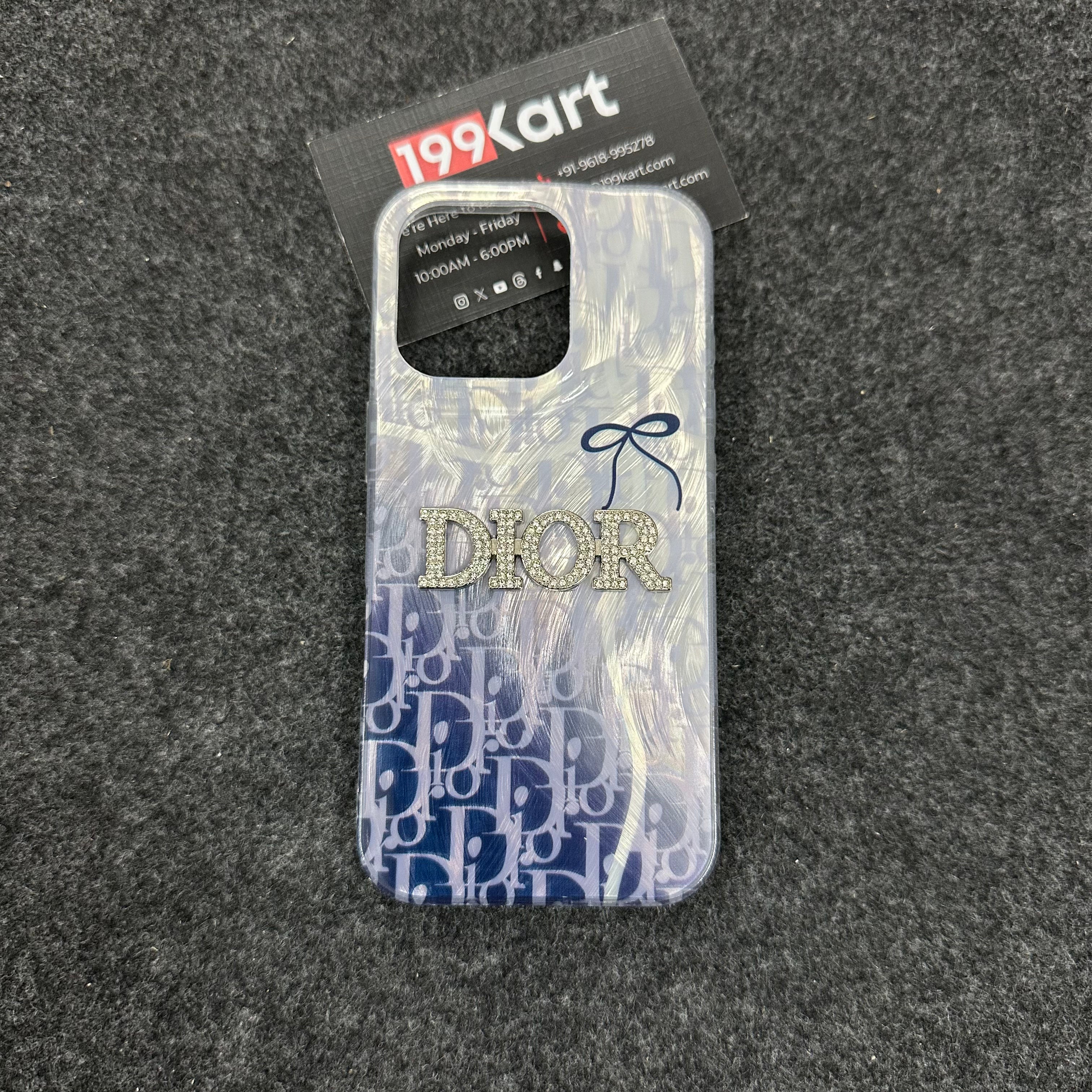 Trendy Dior inspired iPhone cases, iphone 15 covers featuring gold electroplated accents with a textured designer logo